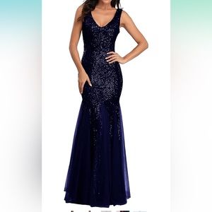 Navy gown